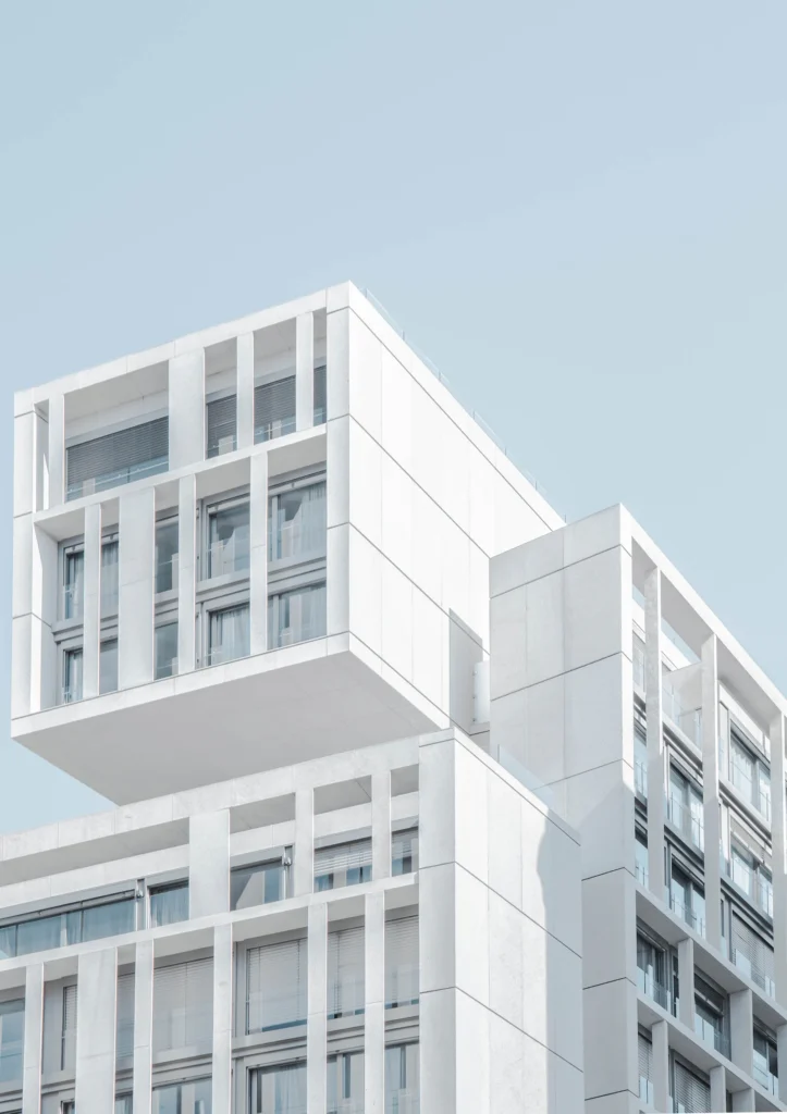 Modular white contemporary architecture