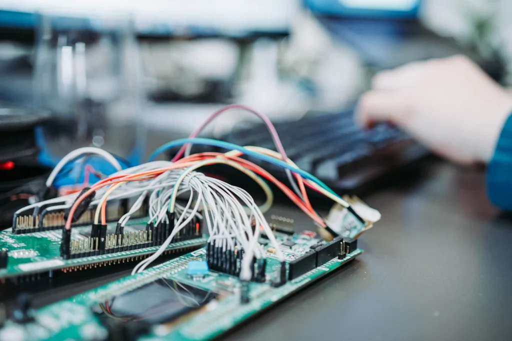Control hardware and wiring detail