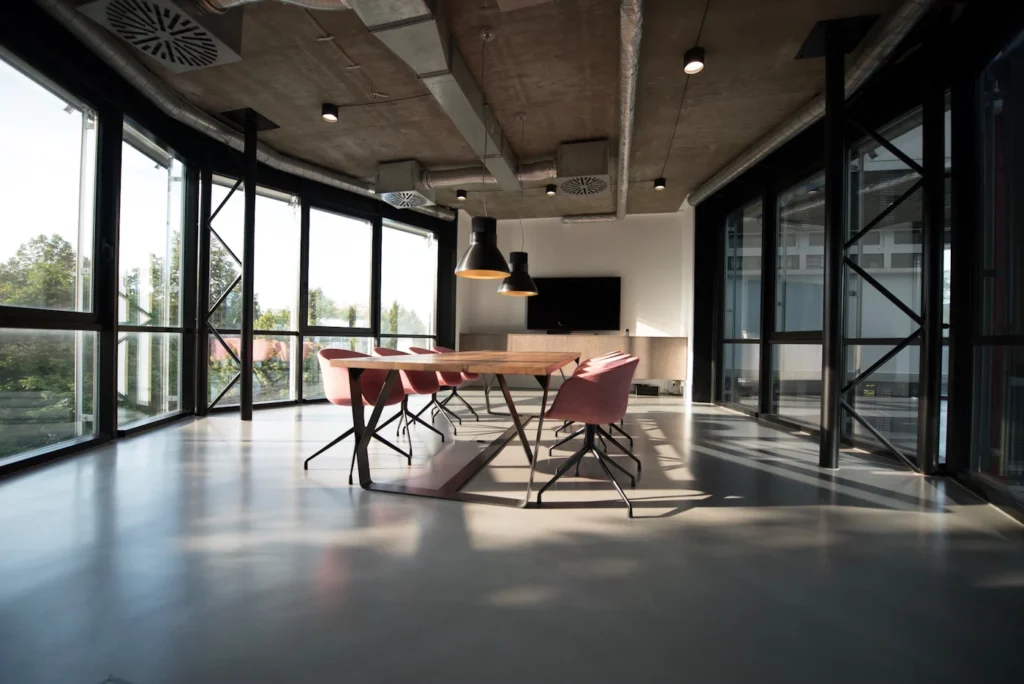 Open plan commercial workspace